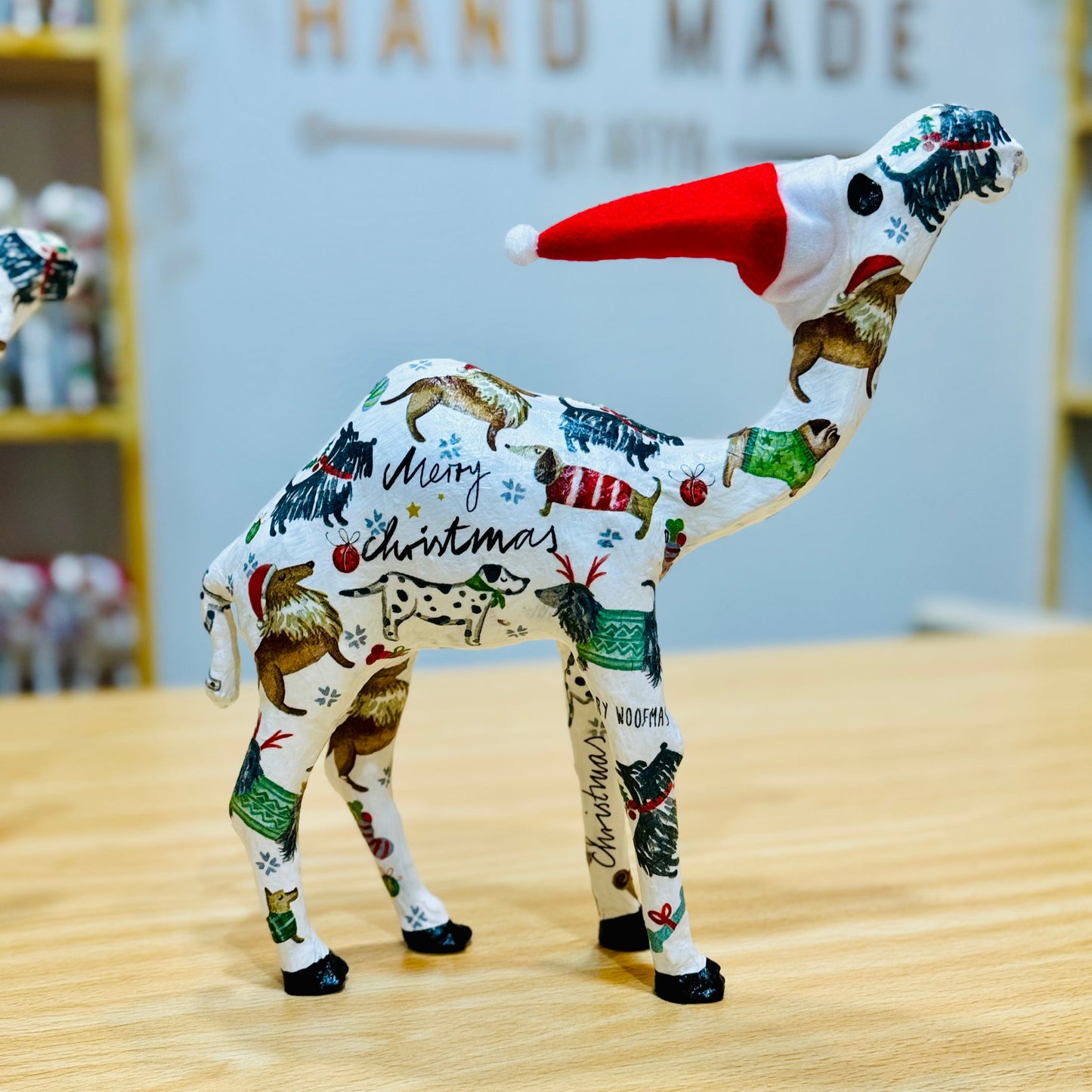 Handcrafted Camel with Dogs design - Christmas Decoration & Gift
