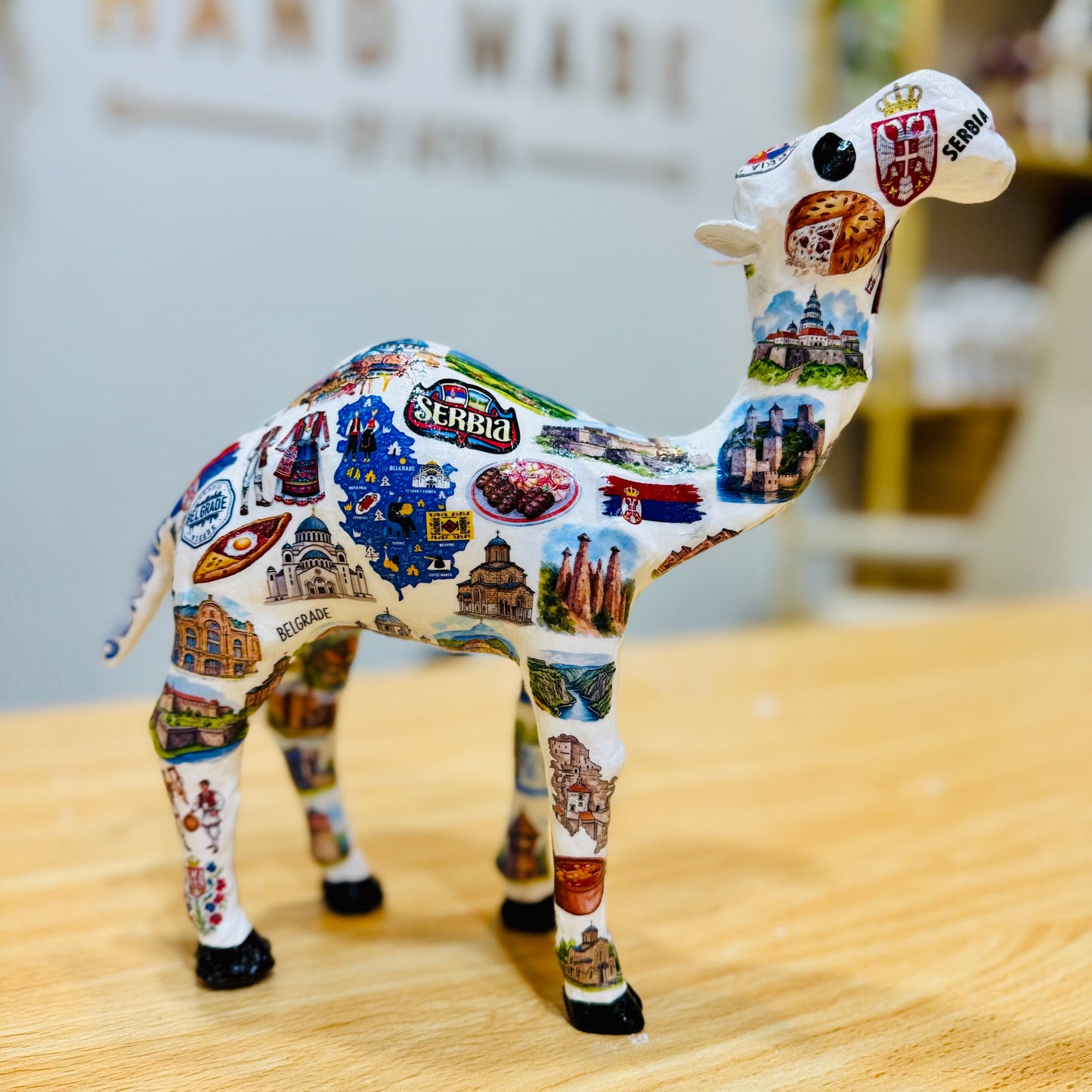 Handmade Serbia Theme Camel – Serbian Flag Souvenir Gift
