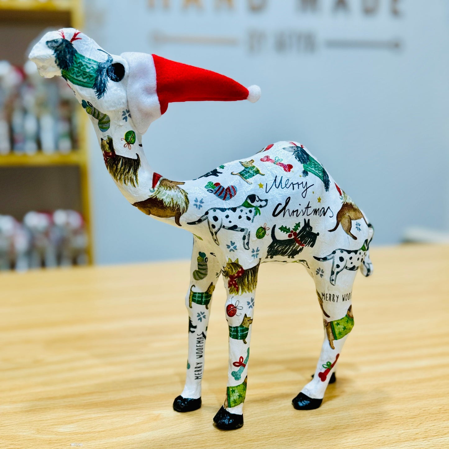 Handcrafted Camel with Dogs design - Christmas Decoration & Gift