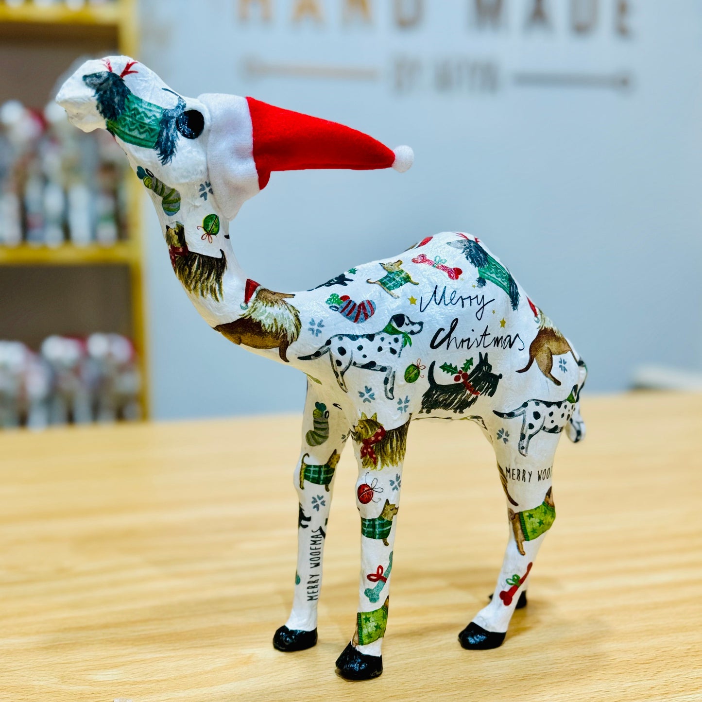 Handcrafted Camel with Dogs design - Christmas Decoration & Gift
