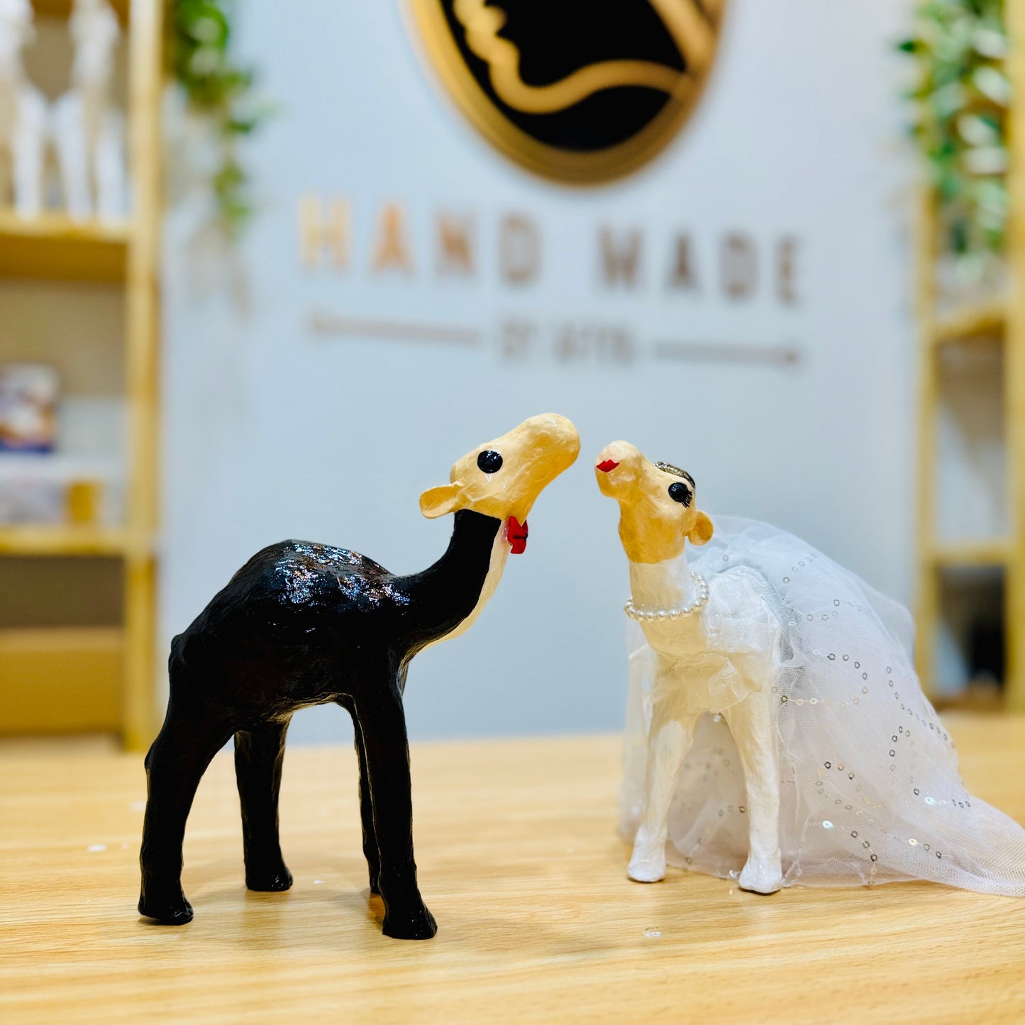 Handmade Wedding Couple Camel – Bride & Groom Keepsake by Handmade by Afiya