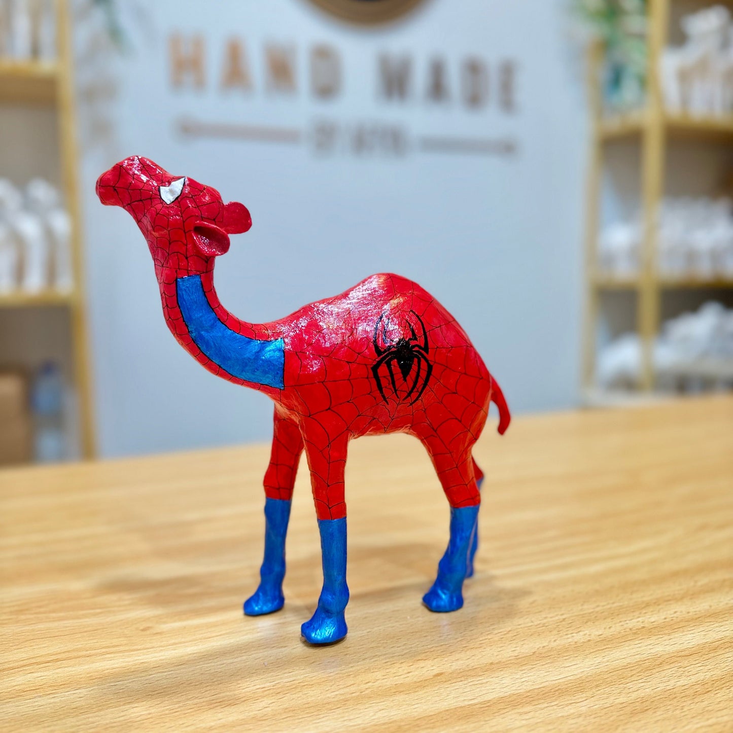 Hand-painted Spiderman-The Spidey Camel - Heroic Souvenir & Gift