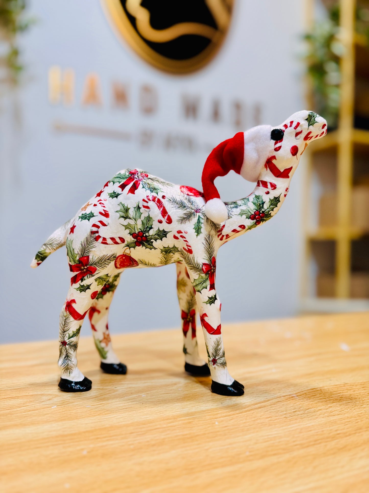 Handmade Christmas camel- festive mood