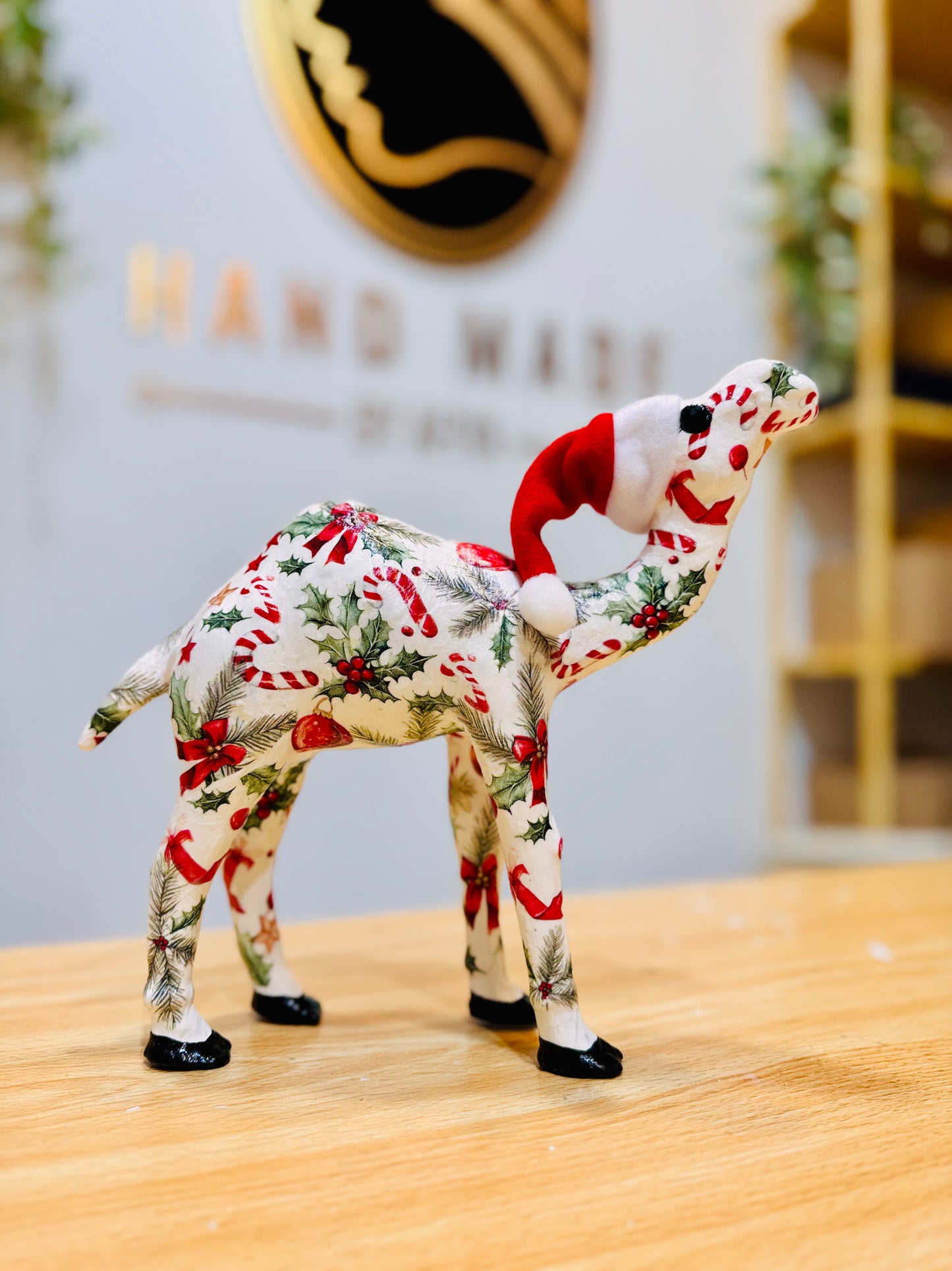 Handmade Christmas camel- festive mood