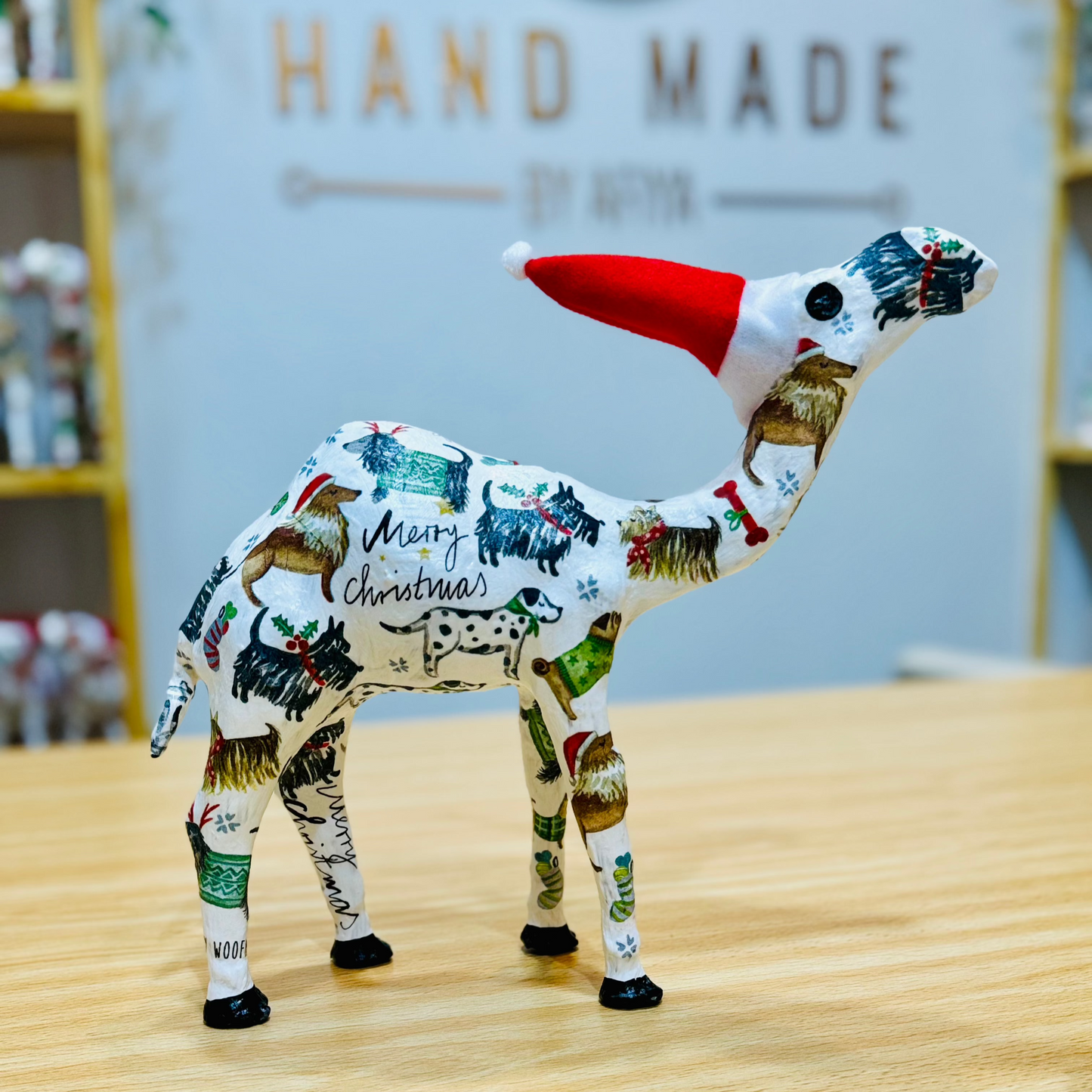 Handcrafted Christmas Camel -The Woofy Christmas - Holiday Decoration & Gift