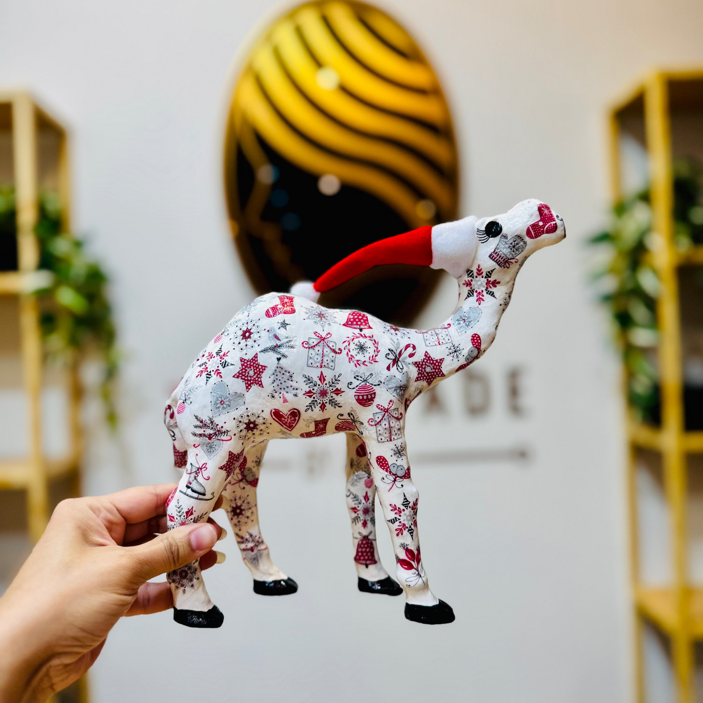 Handcrafted Camel with Festive Traditions - Christmas Decoration & Gift