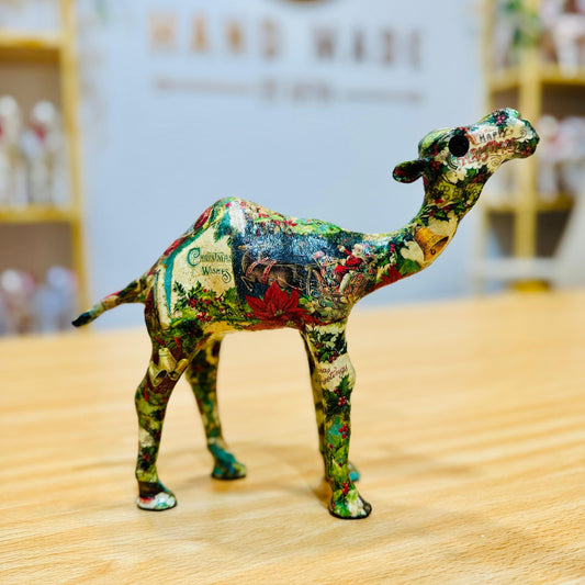 Handmade Camel with Vintage Christmas Postcards - Christmas Decoration & Gift