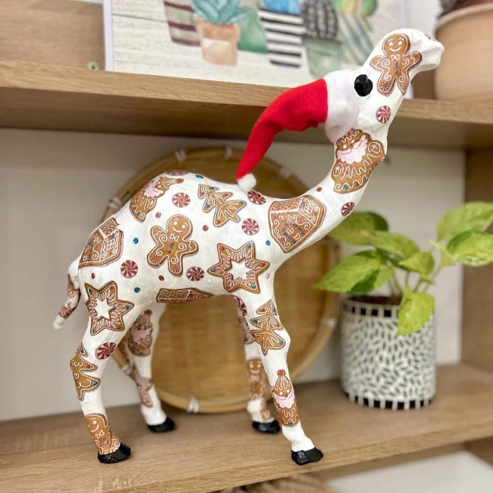 Handmade Camel with Gingerbread Pattern - Christmas Decoration & Gift