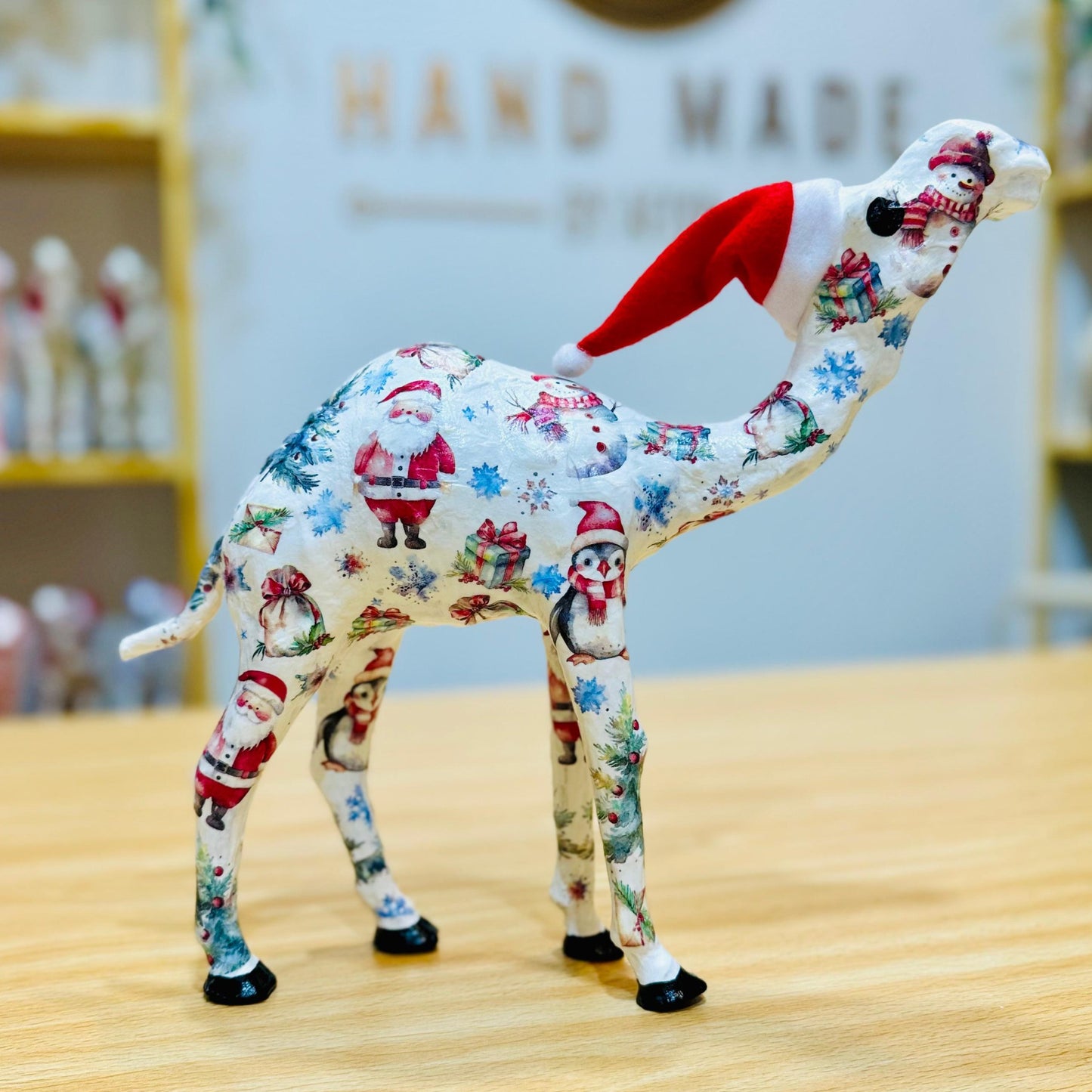 Handmade Camel with Christmas Trio - Christmas Decoration & Gift