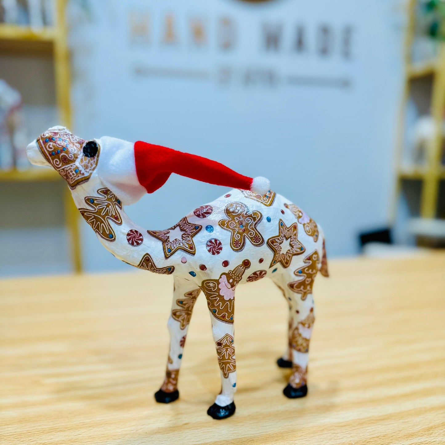Handmade Camel with Gingerbread Pattern - Christmas Decoration & Gift
