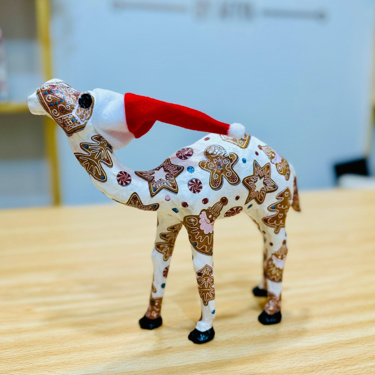Handmade Camel with Gingerbread Pattern - Christmas Decoration & Gift