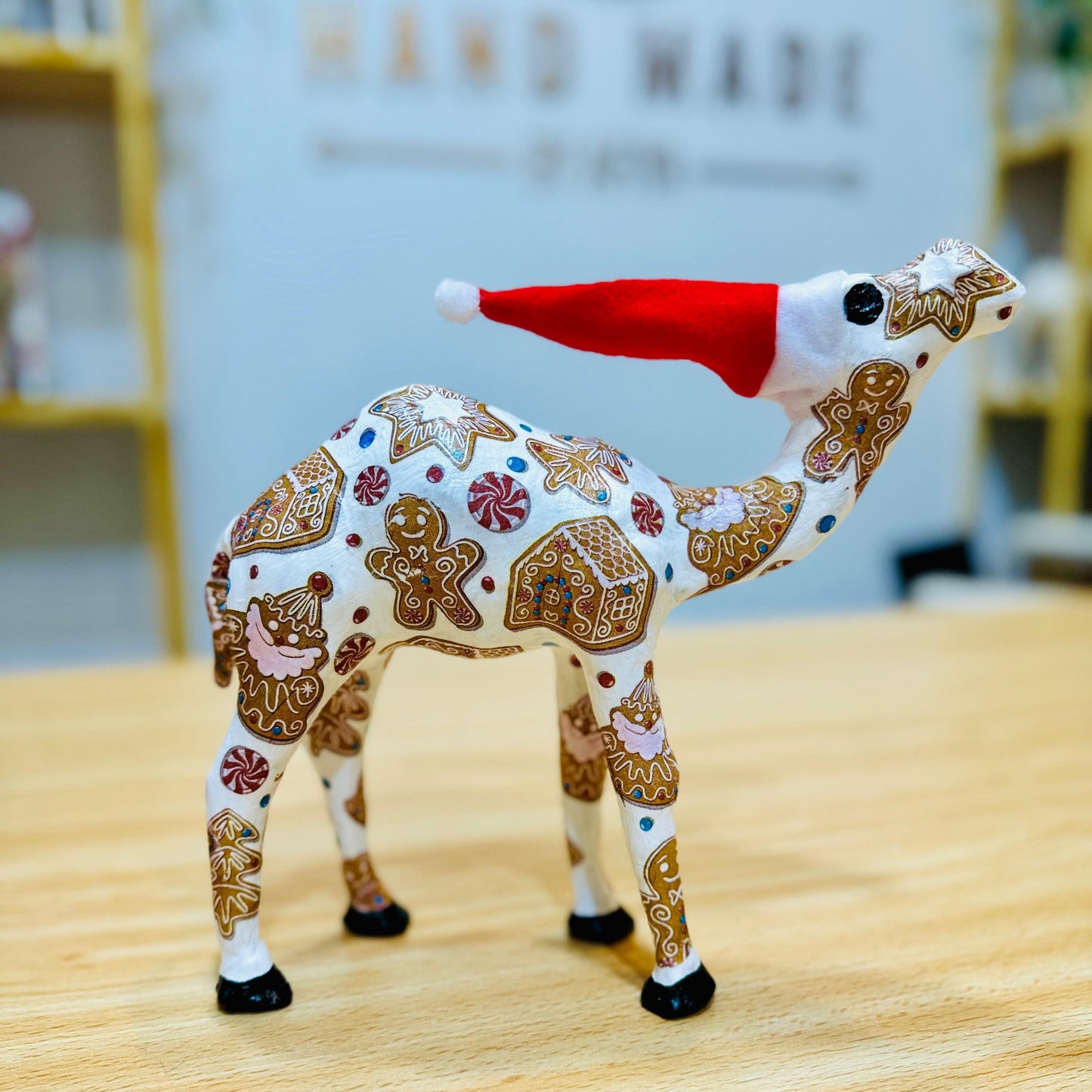 Handmade Camel with Gingerbread Pattern - Christmas Decoration & Gift