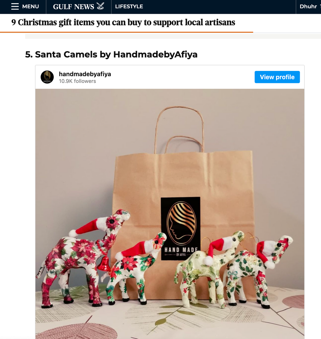 9 Christmas gift items you can buy to support local artisans | My camels got featured by Gulf News