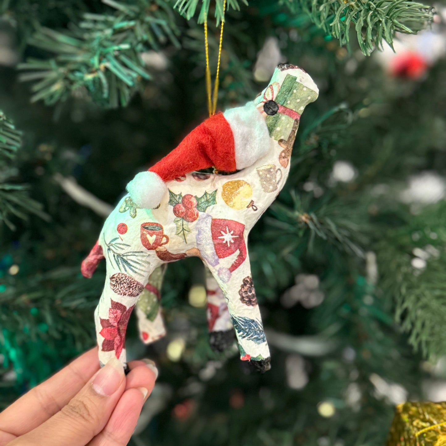 Handmade Christmas Santa Camel Ornament with Christmas Collections - Unique Souvenir & Gift