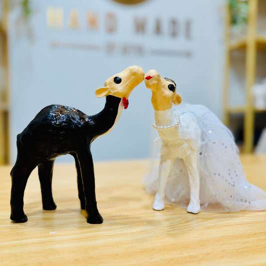 Handmade Wedding Couple Camel – Bride & Groom Keepsake by Handmade by Afiya