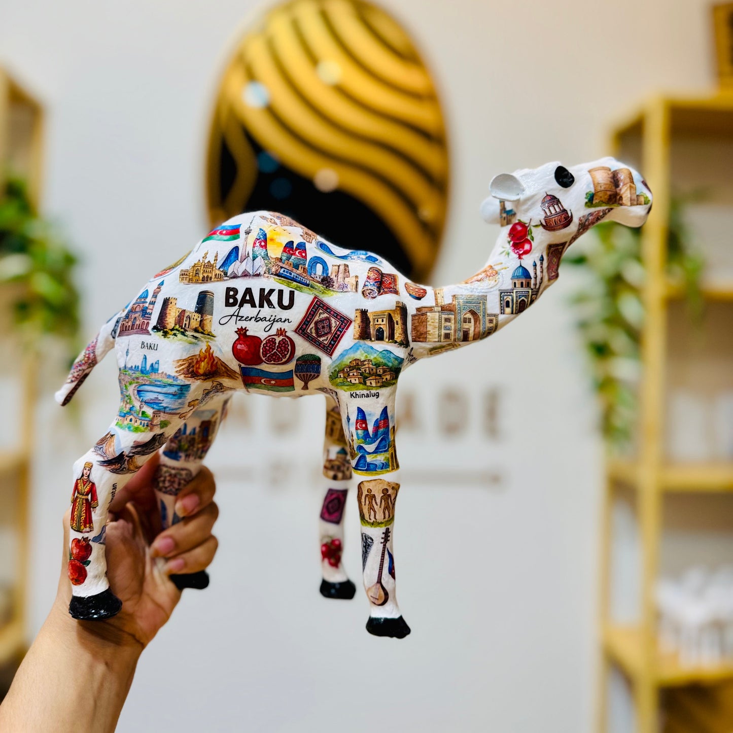 Handmade Azerbaijan & Baku Theme Camel – Souvenir Gift