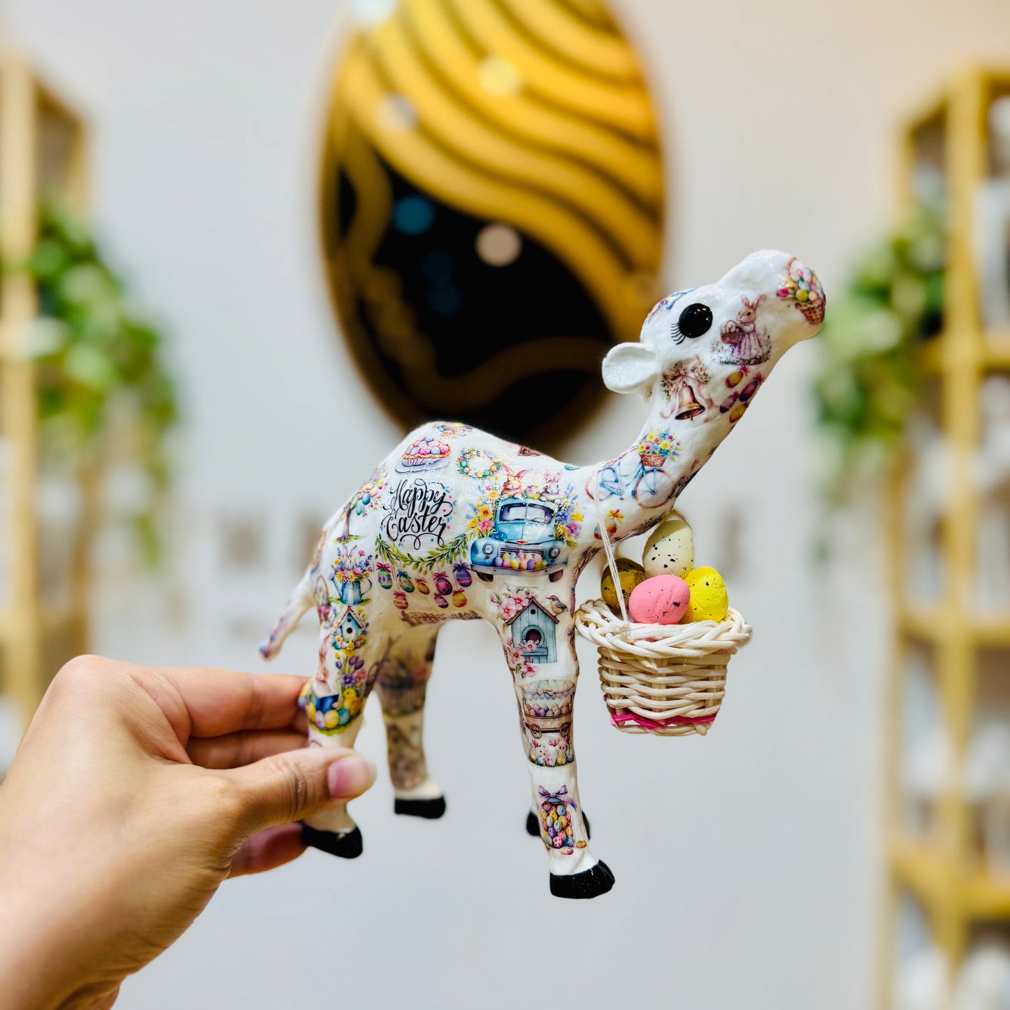 Handcrafted Easter Camel | Easter Egg Basket Camel Decoration & Personalized Easter Gift