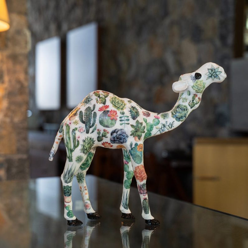Handcrafted Succulent & Cactus Camel | Botanical Home Décor & Personalized Plant Lover Gift