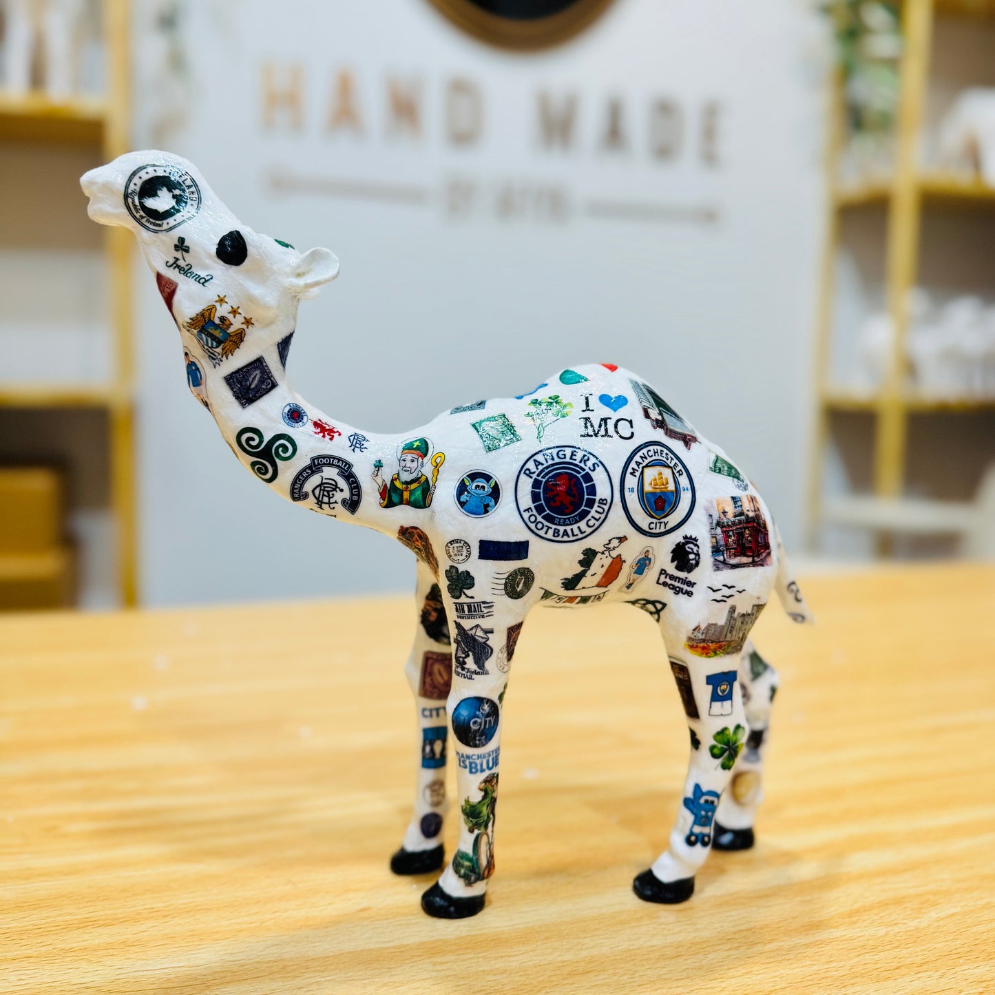 Handmade Irish Theme Camel – Personalized Gift from Daughter to Father | Dubai Souvenir