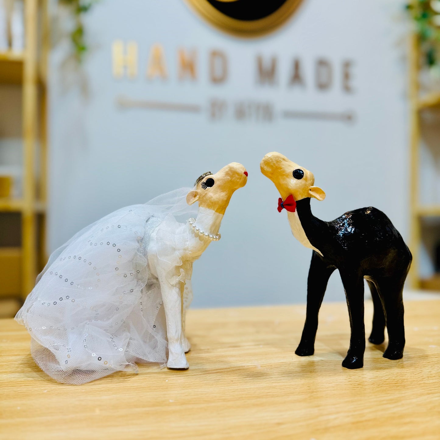 Handmade Wedding Couple Camel – Bride & Groom Keepsake by Handmade by Afiya