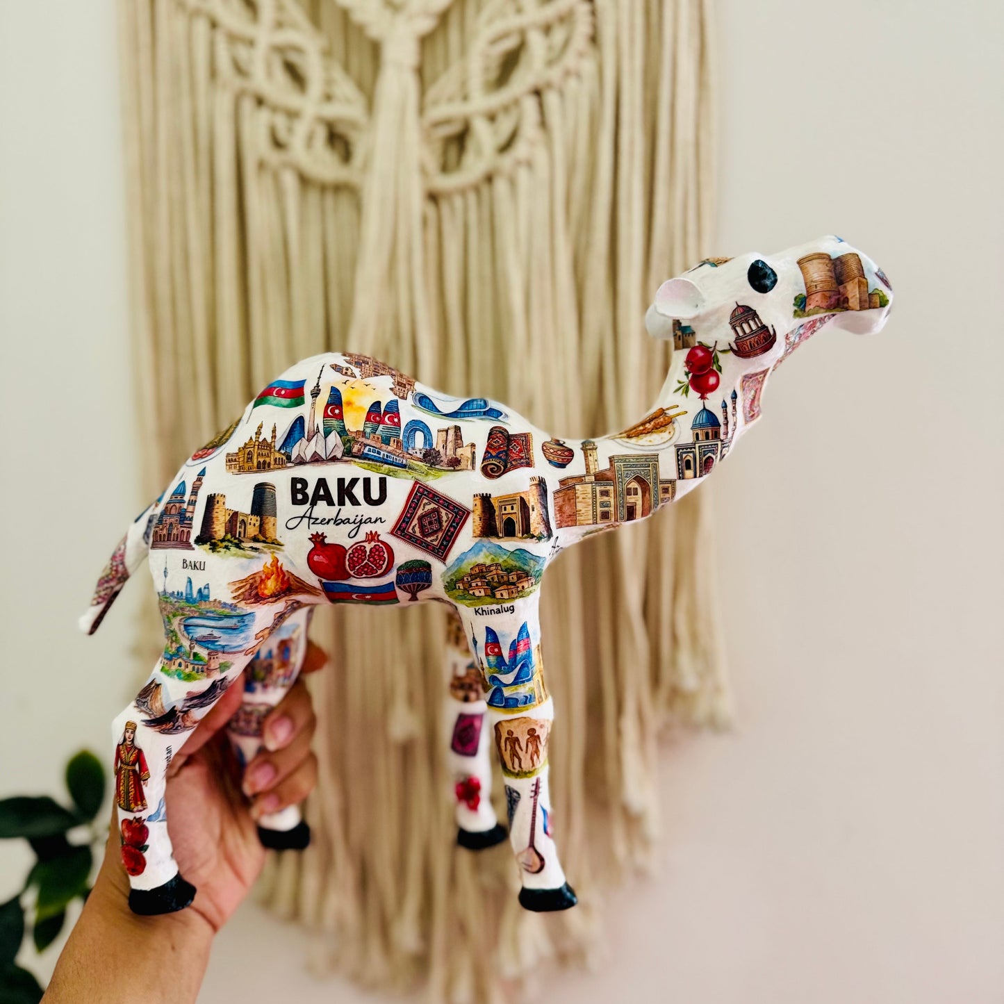Handmade Azerbaijan & Baku Theme Camel – Souvenir Gift
