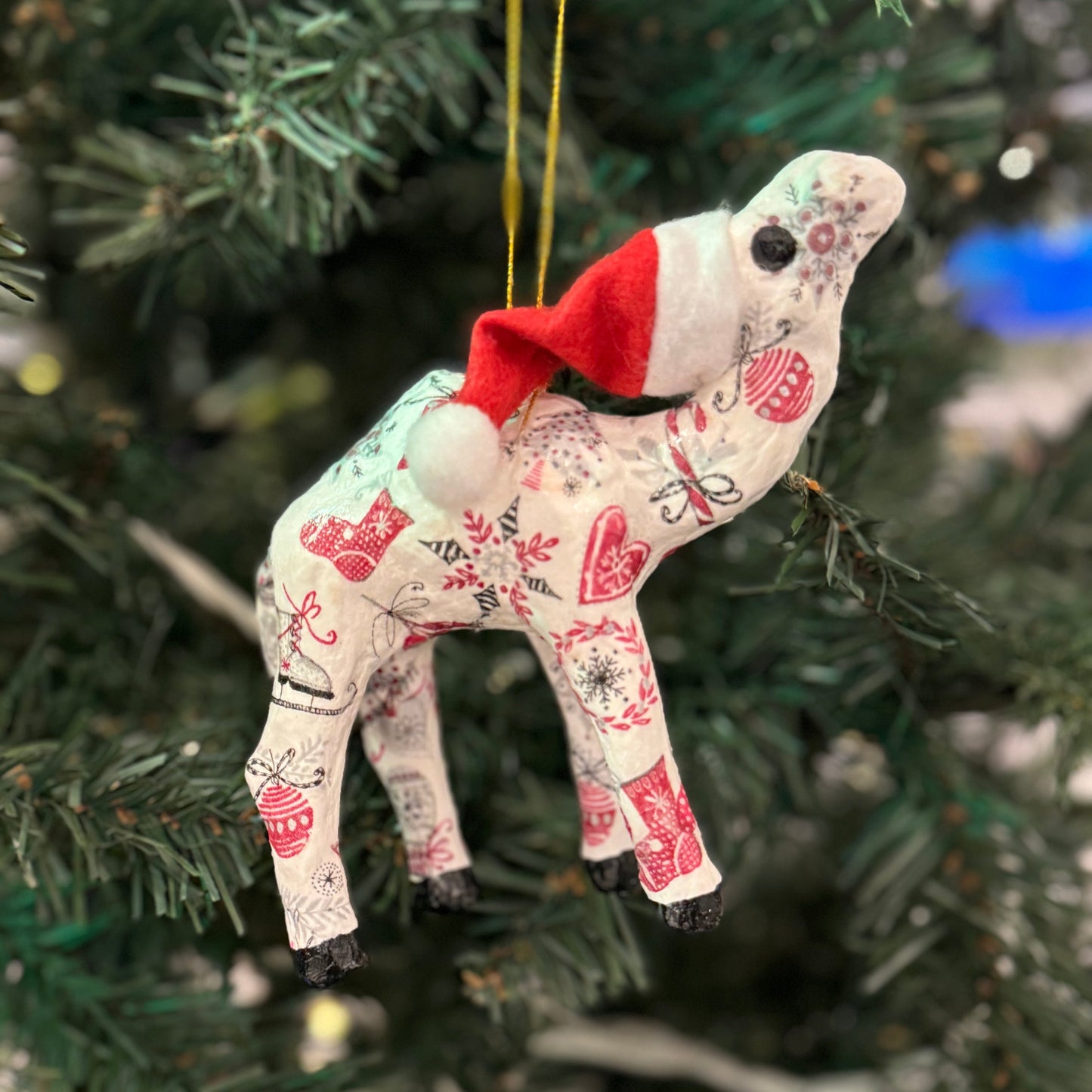 Handcrafted Christmas Santa Camel Ornament with Festive Tradition - Unique Souvenir & Gift