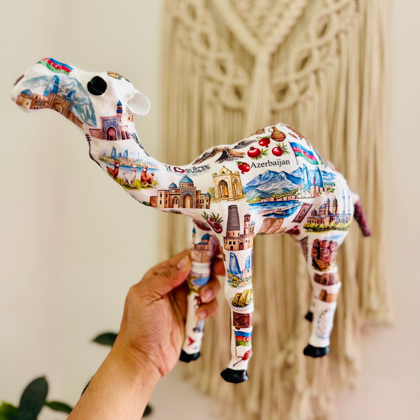 Handmade Azerbaijan & Baku Theme Camel – Souvenir Gift