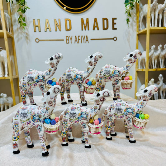 Handcrafted Easter Camel | Easter Egg Basket Camel Decoration & Personalized Easter Gift