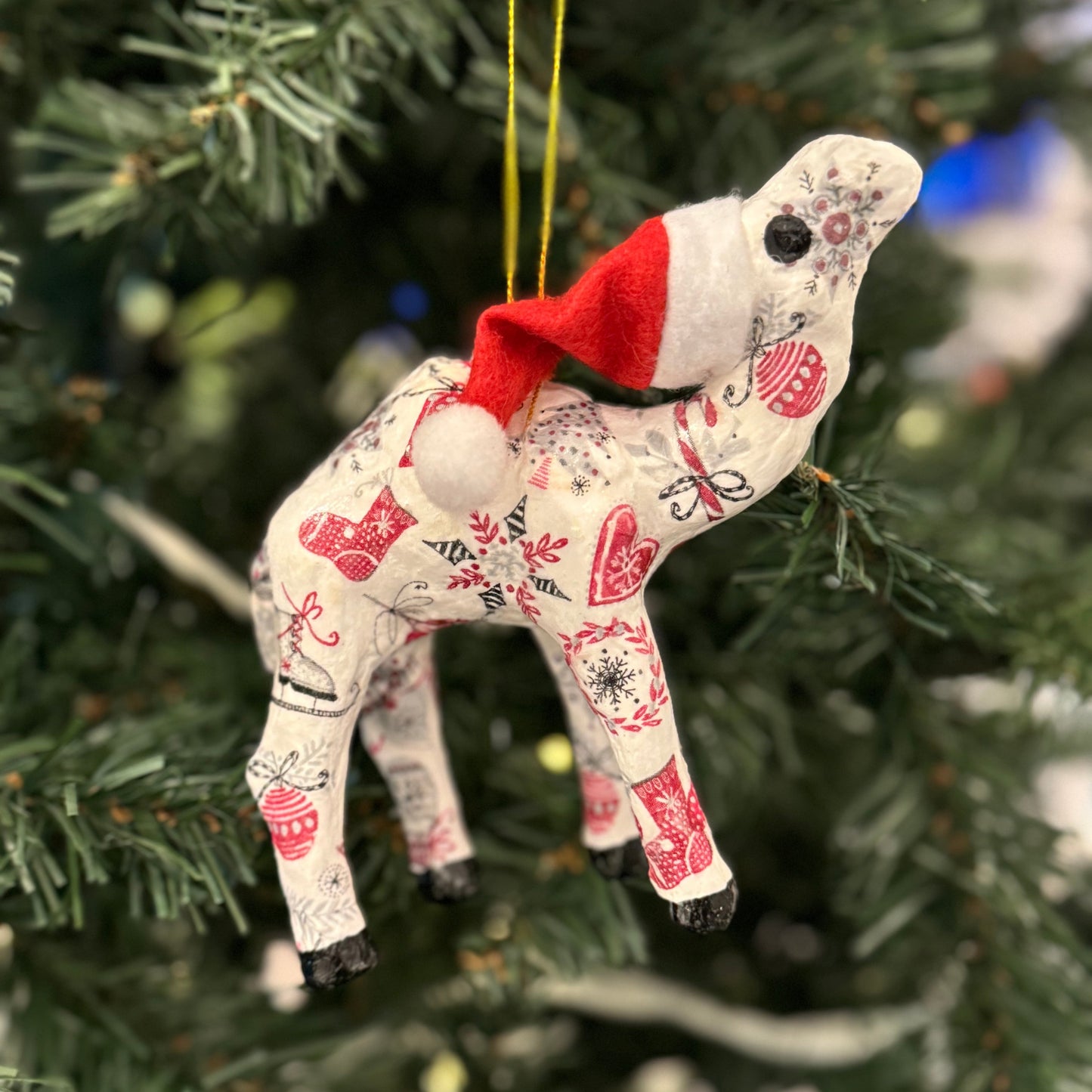 Handcrafted Christmas Santa Camel Ornament with Festive Tradition - Unique Souvenir & Gift