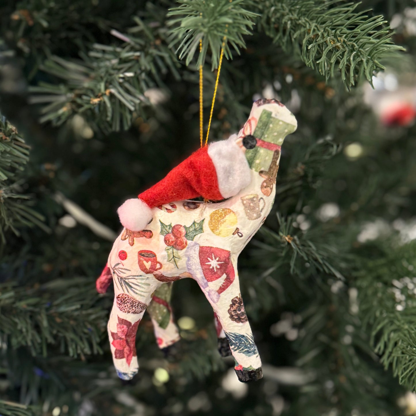 Handmade Christmas Santa Camel Ornament with Christmas Collections - Unique Souvenir & Gift