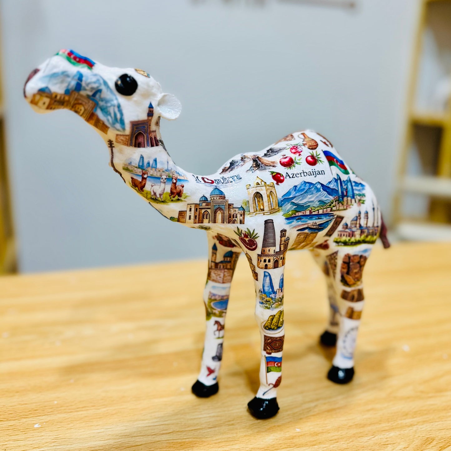 Handmade Azerbaijan & Baku Theme Camel – Souvenir Gift