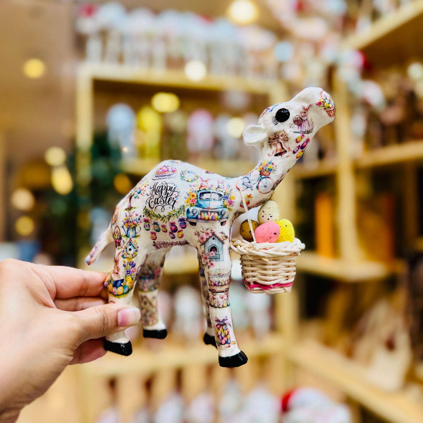 Handcrafted Easter Camel | Easter Egg Basket Camel Decoration & Personalized Easter Gift