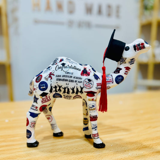 Handmade Graduation Camel – Personalized with Graduation Hat, University & School #5