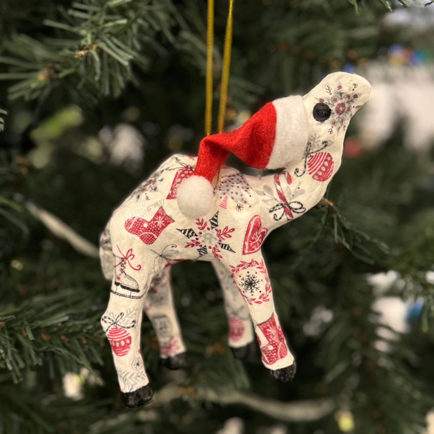 Handcrafted Christmas Santa Camel Ornament with Festive Tradition - Unique Souvenir & Gift