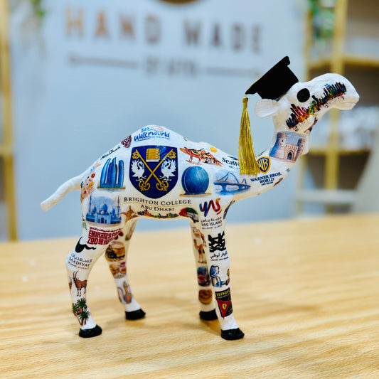Handmade Graduation Camel – Personalized with Graduation Hat, University & School #3