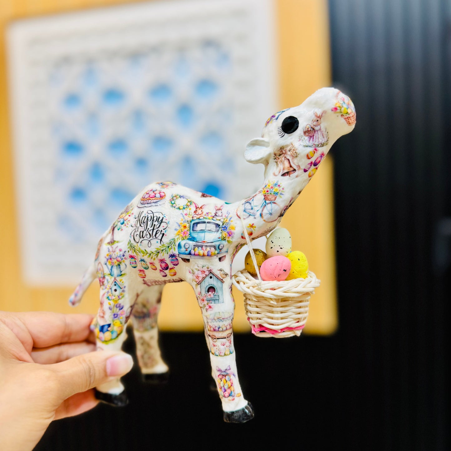 Handcrafted Easter Camel | Easter Egg Basket Camel Decoration & Personalized Easter Gift