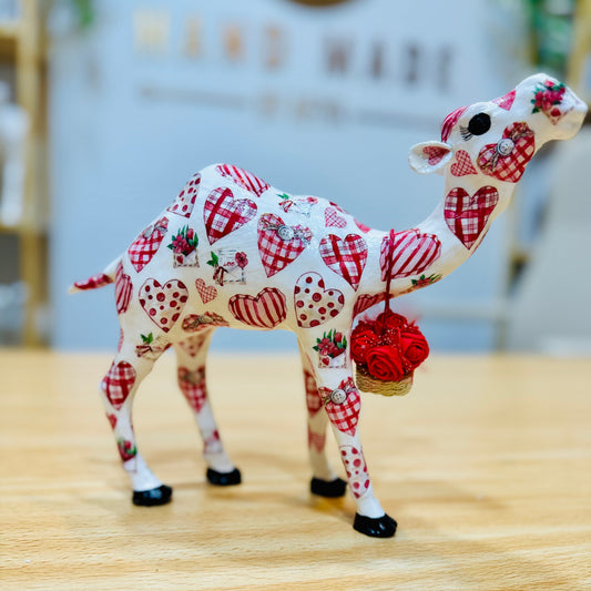 Handcrafted Valentine's Day Camel | Personalized Romantic Gift for Couples