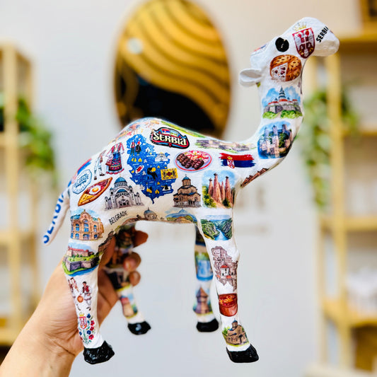 Handmade Serbia Theme Camel – Serbian Flag Souvenir Gift