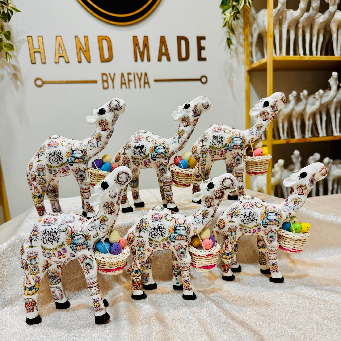 Handcrafted Easter Camel | Easter Egg Basket Camel Decoration & Personalized Easter Gift