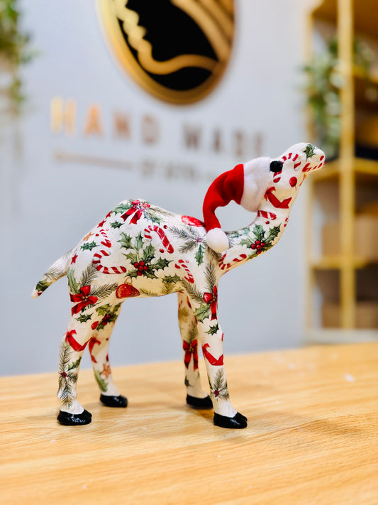 Handmade Christmas camel- festive mood