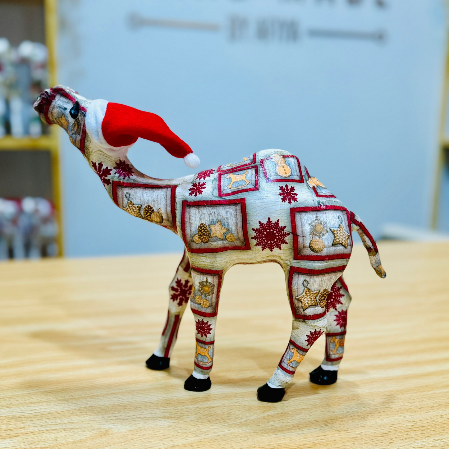 Handcrafted Christmas Camel with The Secret View - Holiday Decoration & Gift