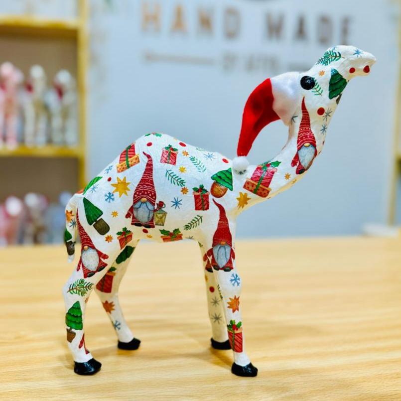 Handmade Camel with Gnomes and Gifts Pattern - Christmas Decoration & Gift