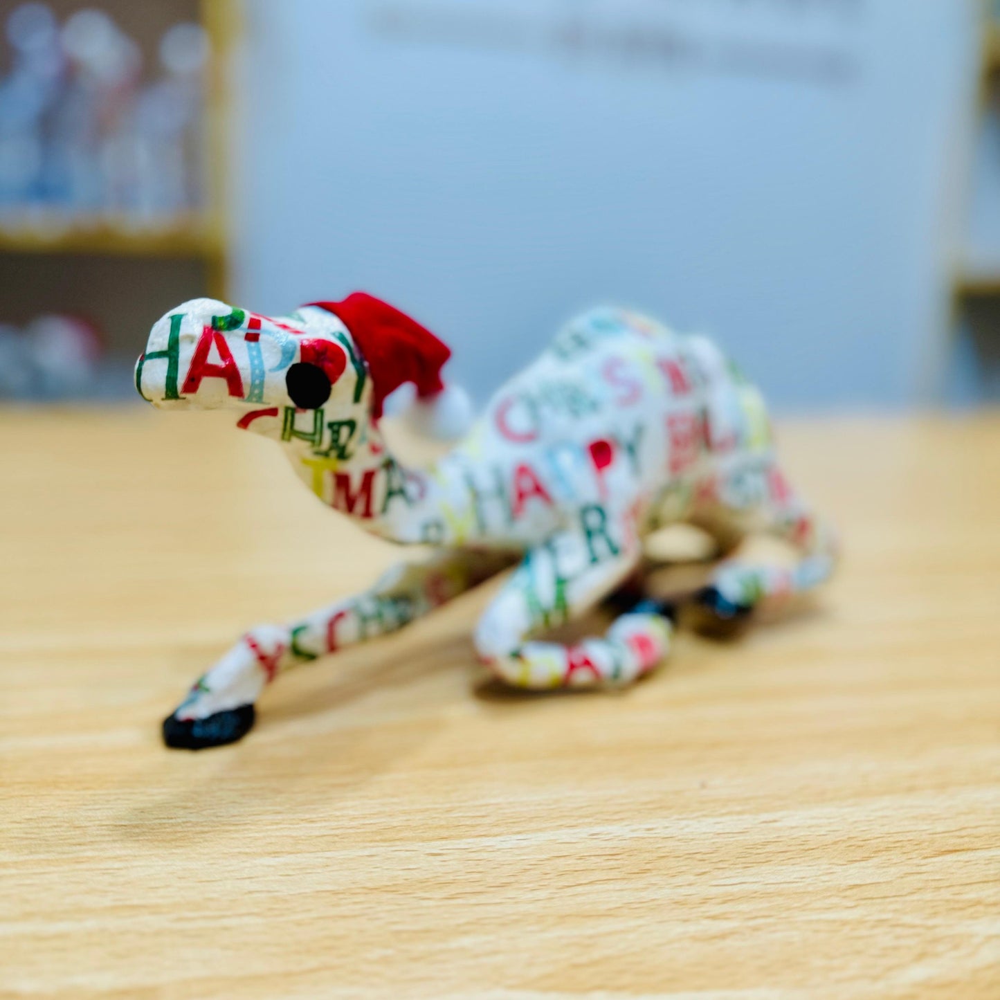 Handmade Camel with Merry Xmas and Happy Holidays Theme - Christmas Decoration & Gift