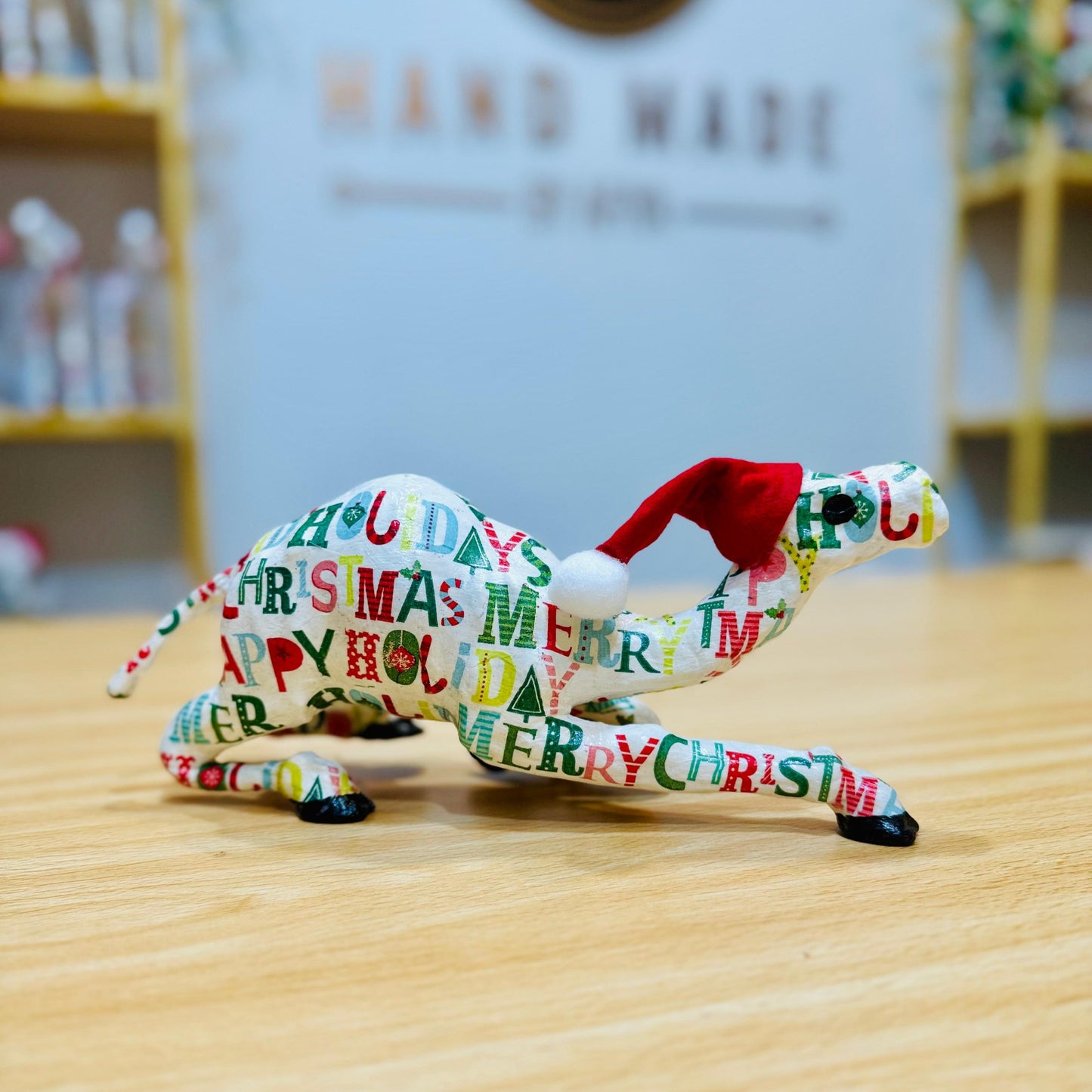 Handmade Camel with Merry Xmas and Happy Holidays Theme - Christmas Decoration & Gift