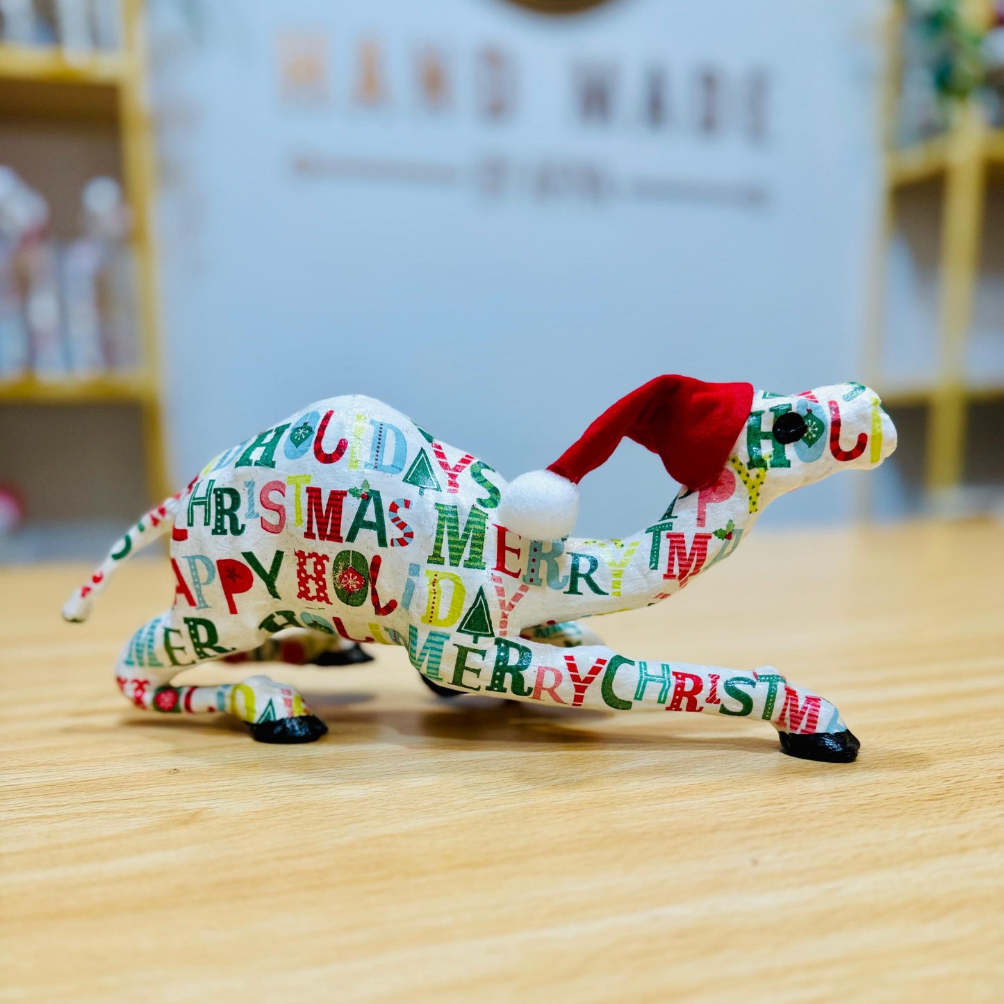 Handmade Camel with Merry Xmas and Happy Holidays Theme - Christmas Decoration & Gift