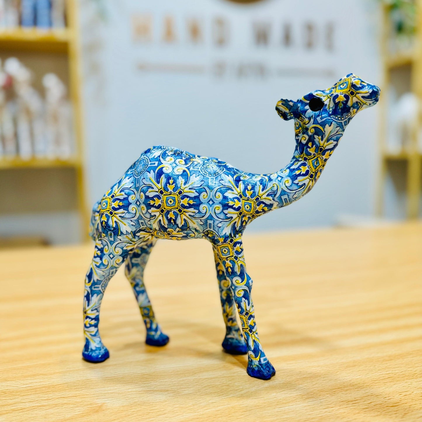 Handmade Camel with Portuguese Tile Azulejo Design - Unique Souvenir & Gift