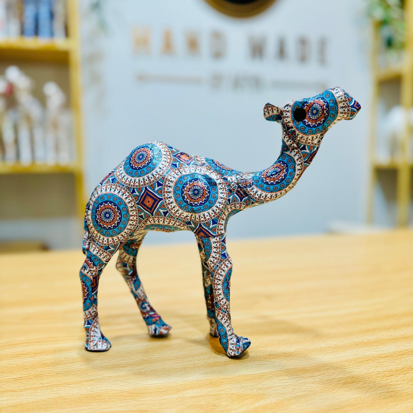 Handmade Camel with Blue Warli Design - Unique Souvenir & Gift