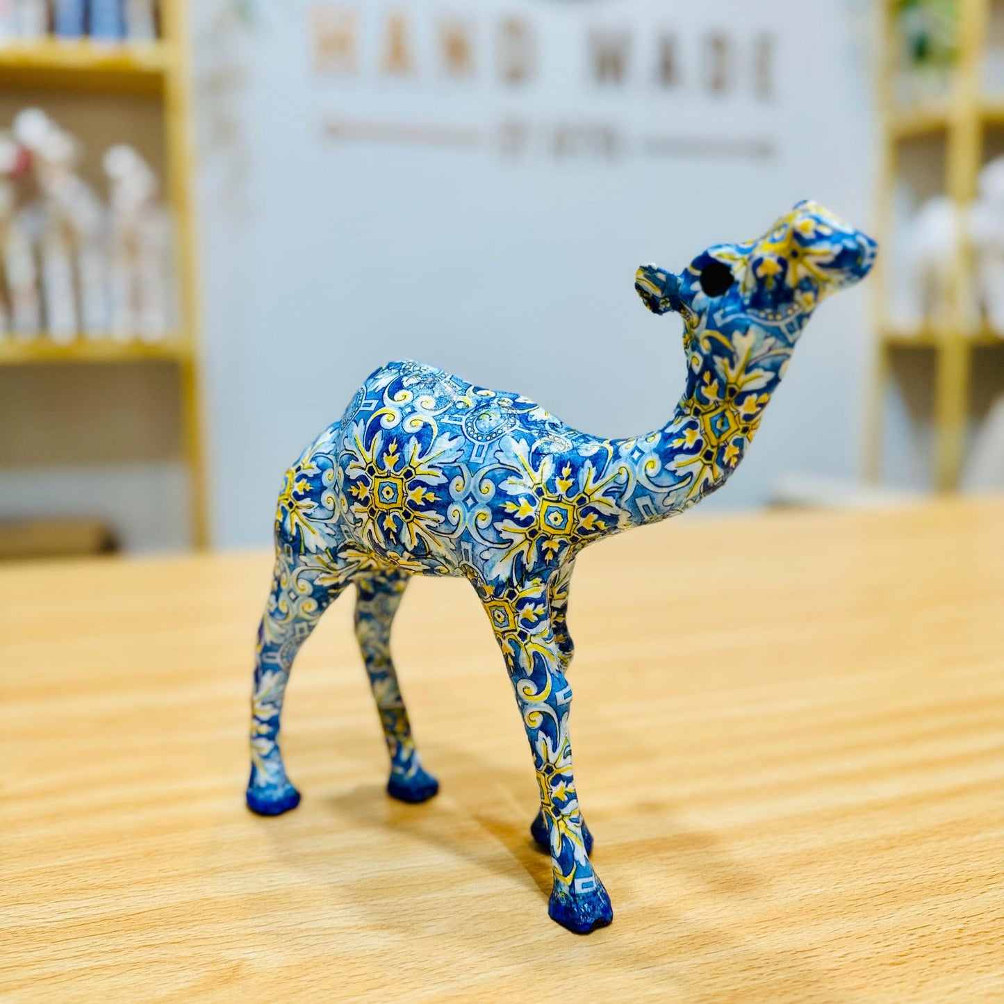 Handmade Camel with Portuguese Tile Azulejo Design - Unique Souvenir & Gift