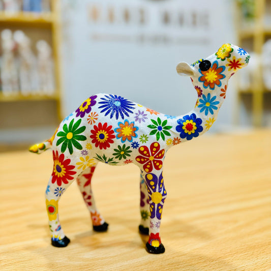 Handmade Camel with Floral Design - Unique Decoration & Gift