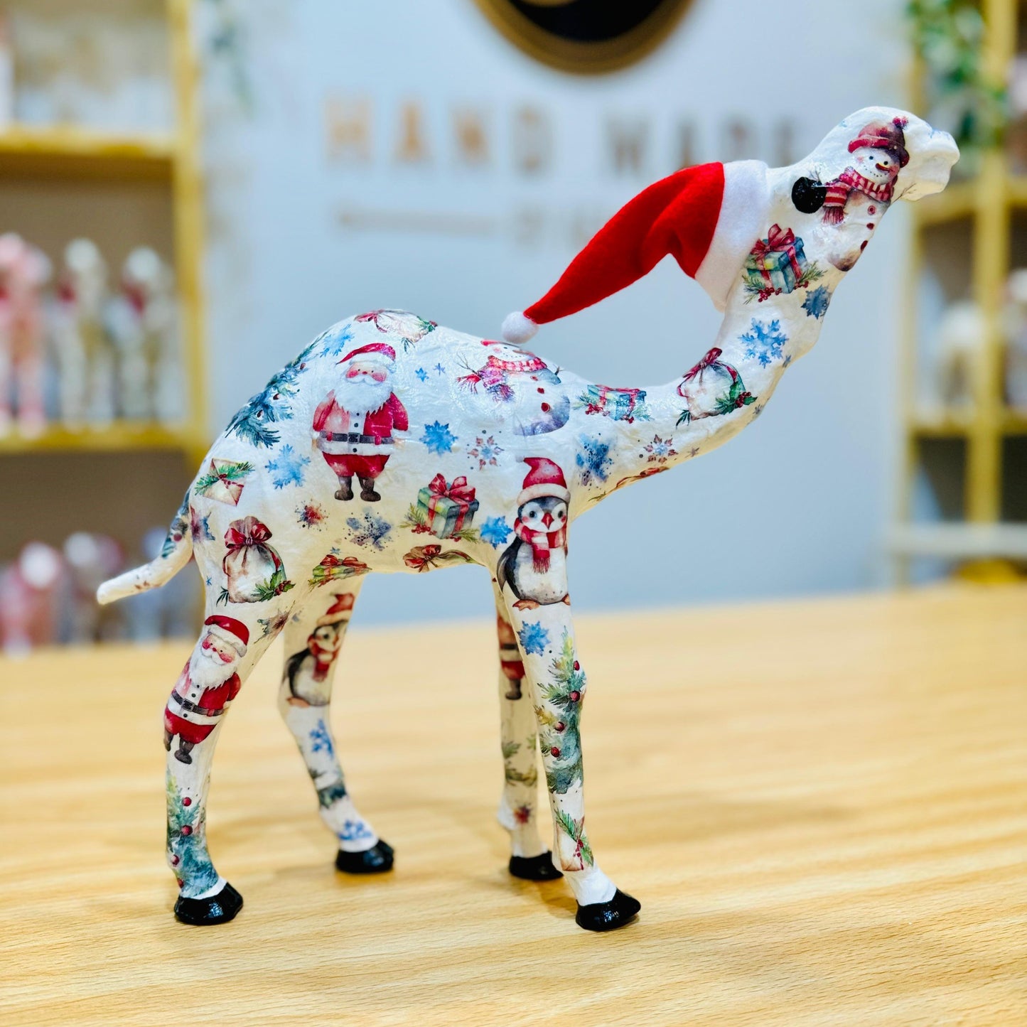 Handmade Camel with Christmas Trio - Christmas Decoration & Gift